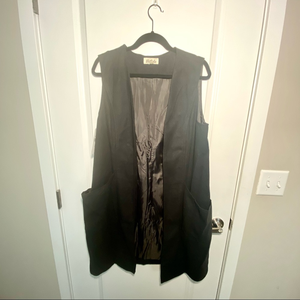NWT Black Duster Vest